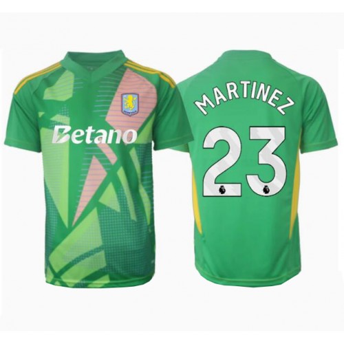 Moški Nogometni dresi Aston Villa Emiliano Martinez #23 Vratar Domači 2024-25 Kratek Rokav
